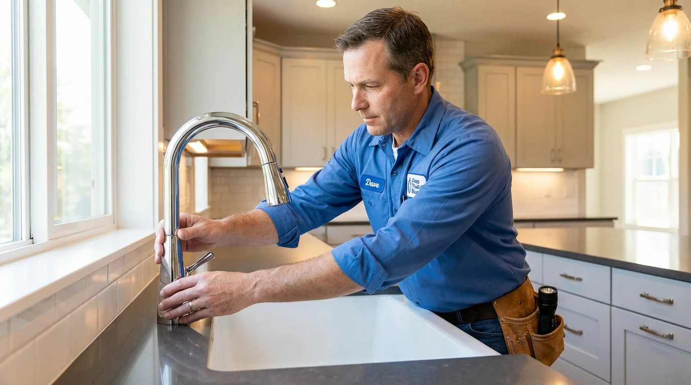 Kitchen faucet installation by Johns Plumbing LLC in Manson